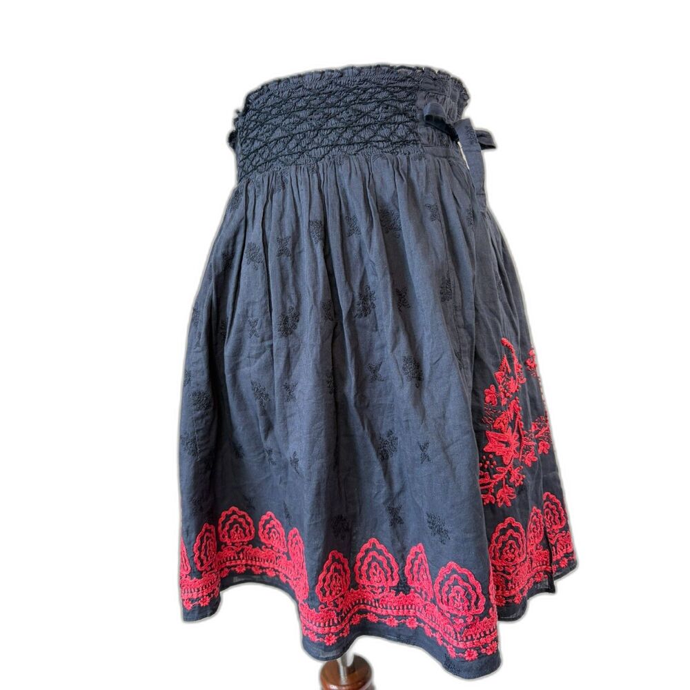 Odd Molly Cotton Embroidered Skirt Size 3 Sz M Estimated Prairie Boho Folk